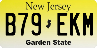 NJ license plate B79EKM
