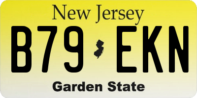 NJ license plate B79EKN