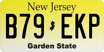 NJ license plate B79EKP