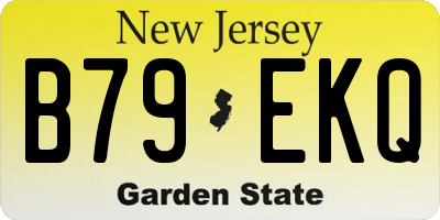 NJ license plate B79EKQ