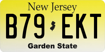 NJ license plate B79EKT