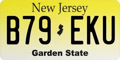 NJ license plate B79EKU