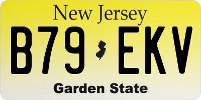 NJ license plate B79EKV