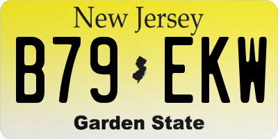 NJ license plate B79EKW