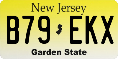 NJ license plate B79EKX