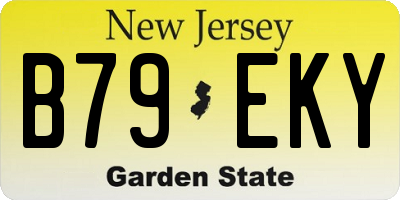 NJ license plate B79EKY