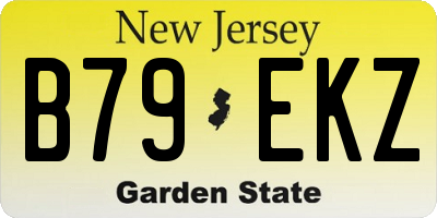 NJ license plate B79EKZ