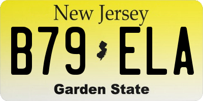NJ license plate B79ELA