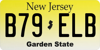 NJ license plate B79ELB