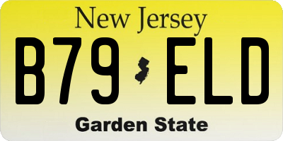 NJ license plate B79ELD