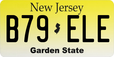 NJ license plate B79ELE