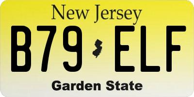 NJ license plate B79ELF