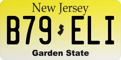 NJ license plate B79ELI