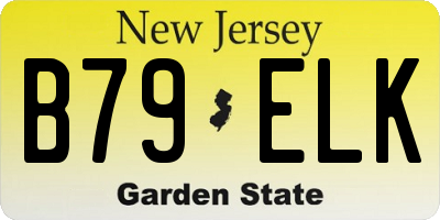NJ license plate B79ELK