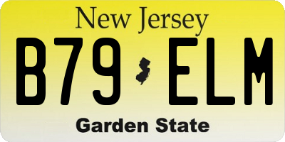 NJ license plate B79ELM