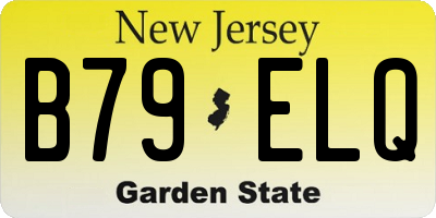 NJ license plate B79ELQ