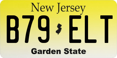 NJ license plate B79ELT
