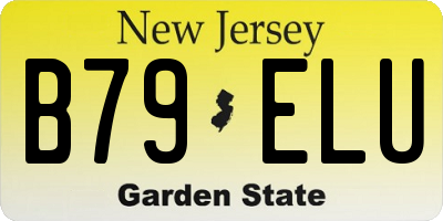 NJ license plate B79ELU