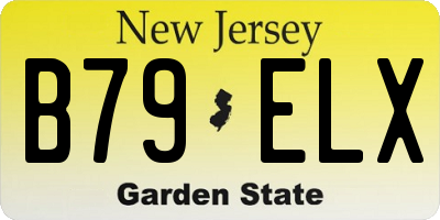 NJ license plate B79ELX