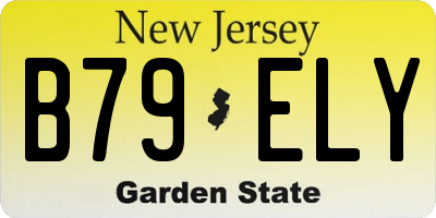 NJ license plate B79ELY
