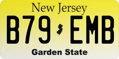 NJ license plate B79EMB