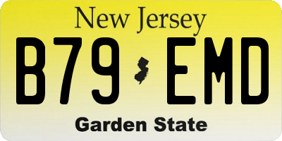 NJ license plate B79EMD
