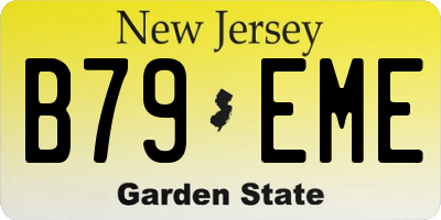 NJ license plate B79EME