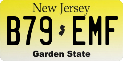 NJ license plate B79EMF