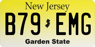 NJ license plate B79EMG