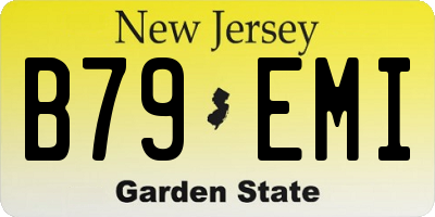 NJ license plate B79EMI