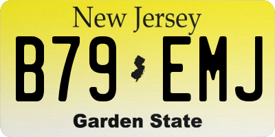 NJ license plate B79EMJ