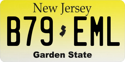 NJ license plate B79EML