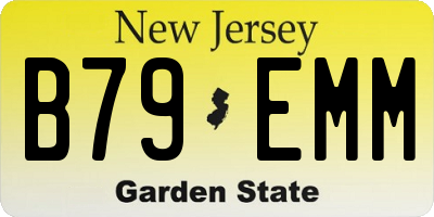 NJ license plate B79EMM