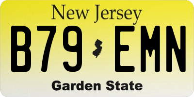 NJ license plate B79EMN