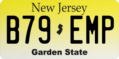 NJ license plate B79EMP