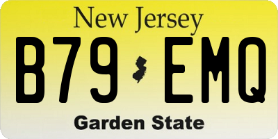 NJ license plate B79EMQ