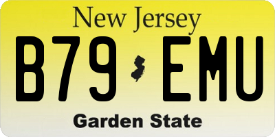 NJ license plate B79EMU