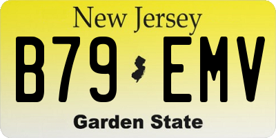 NJ license plate B79EMV