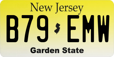 NJ license plate B79EMW