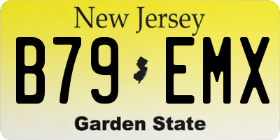 NJ license plate B79EMX
