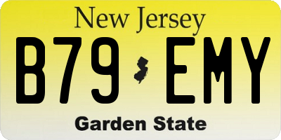 NJ license plate B79EMY