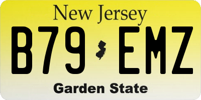 NJ license plate B79EMZ