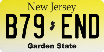 NJ license plate B79END
