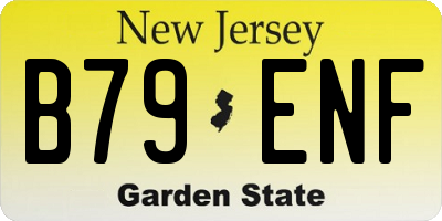 NJ license plate B79ENF
