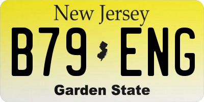NJ license plate B79ENG
