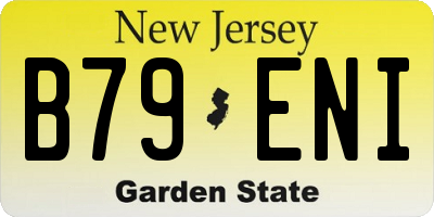 NJ license plate B79ENI