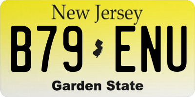NJ license plate B79ENU