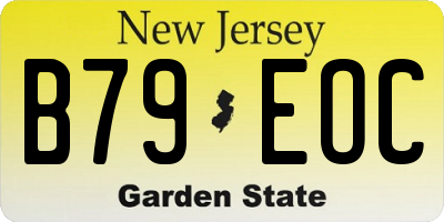 NJ license plate B79EOC