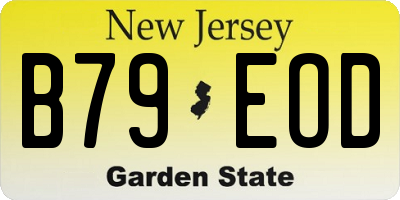 NJ license plate B79EOD