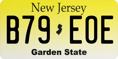 NJ license plate B79EOE